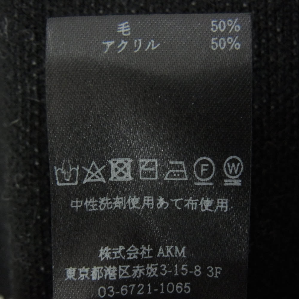 1piu1uguale3 ウノピュウノウグァーレトレ GOLF ゴルフ GRK068 WOA018 G.KNITVEST MESSAGGIO ロゴ ニット ベスト ブラック系 VI【中古】