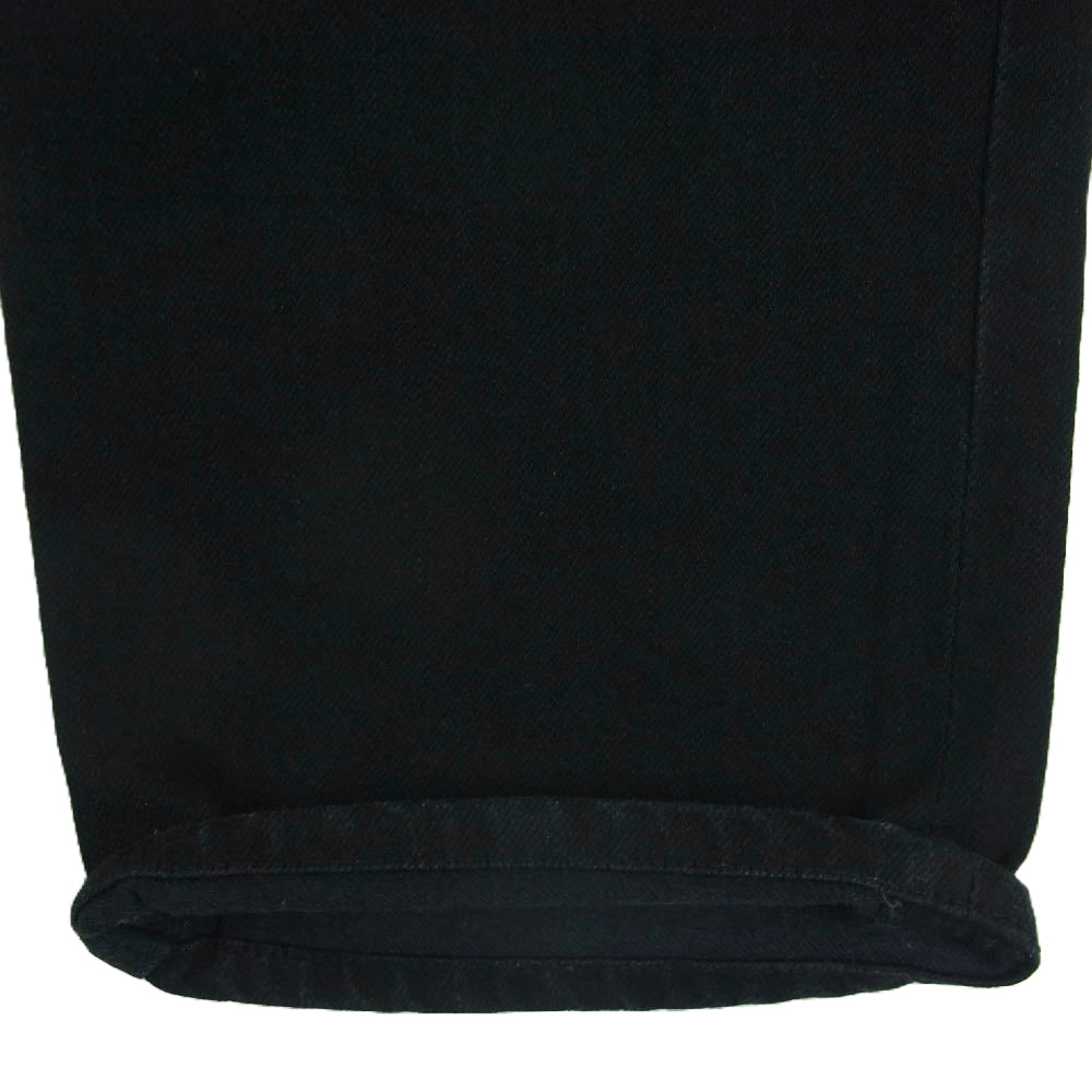 テラソン USA製 ブラック デニム パンツ コットン 牛革 ブラック系 34【中古】