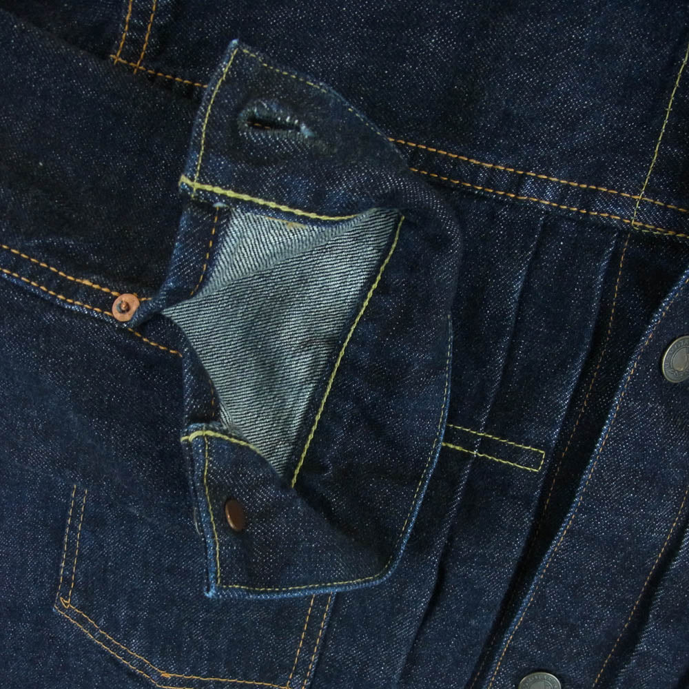 MOMOTARO JEANS 桃太郎ジーンズ MJ2103 銅丹特濃インディゴブルー ダブルポケット デニム ジャケット インディゴブルー系 42【中古】