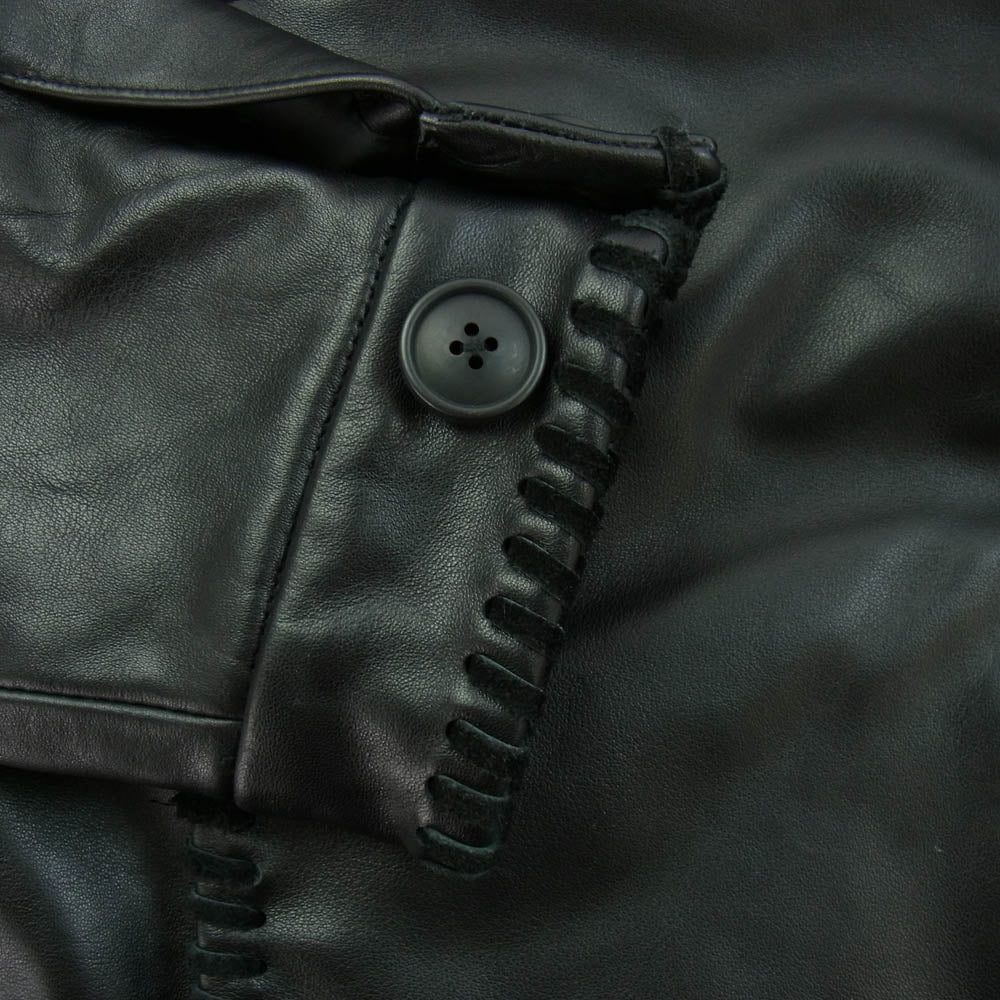 BOTT ボット 243BoTT05 Stitched Leather Jacket ステッチ レザー ジャケット ブラック系 M【中古】