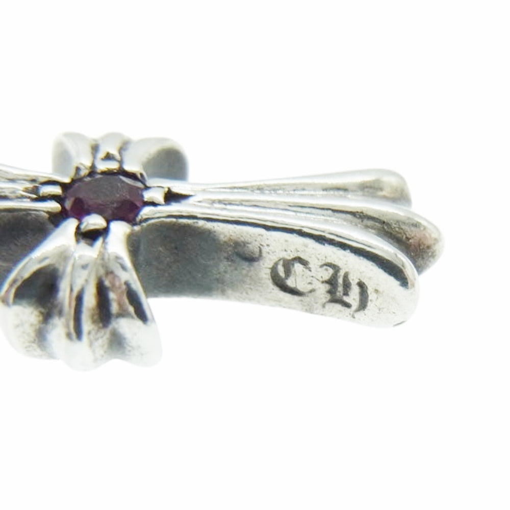 CHROME HEARTS クロムハーツ(原本無) CRS BBYFAT ベイビーファット チャーム アフターパヴェダイヤ 1ルビー ペンダントトップ シルバー系【中古】