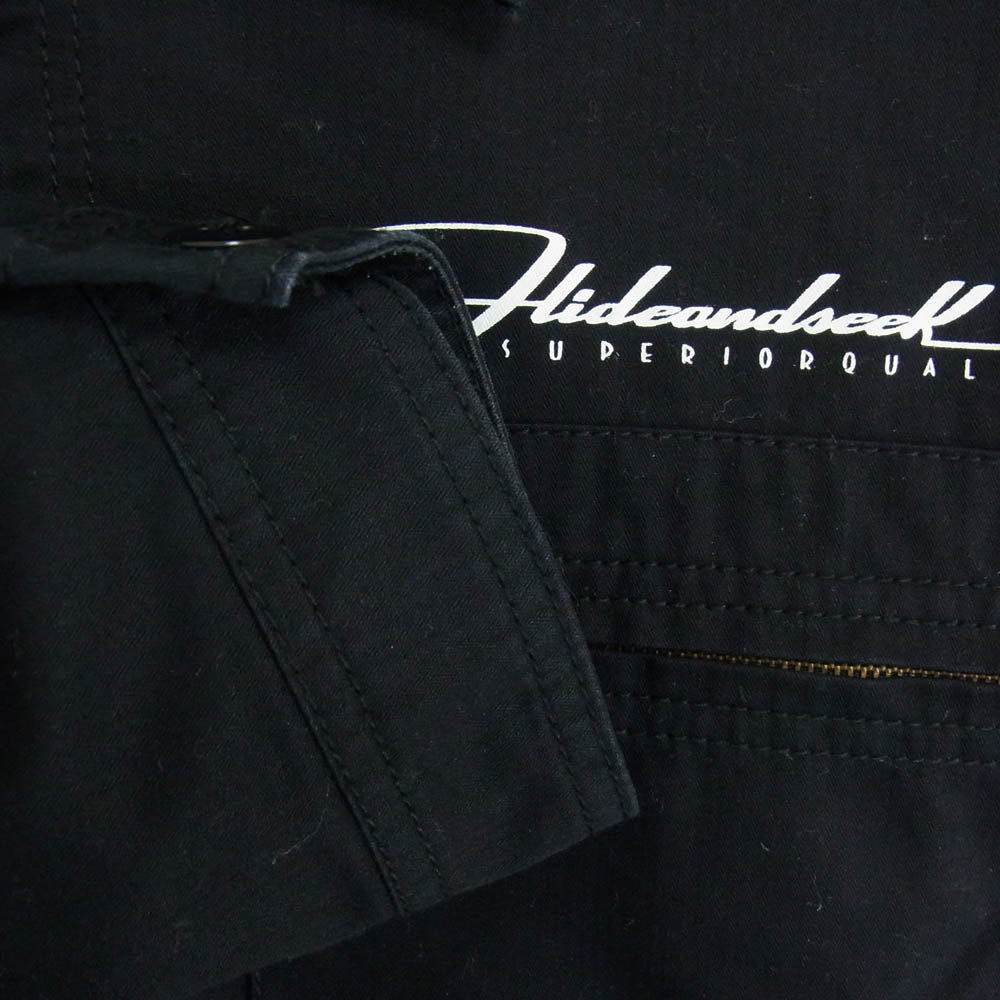 HideandSeek ハイドアンドシーク HJ-030111 ジップアップ シャツ ジャケット ブラック系 L【中古】