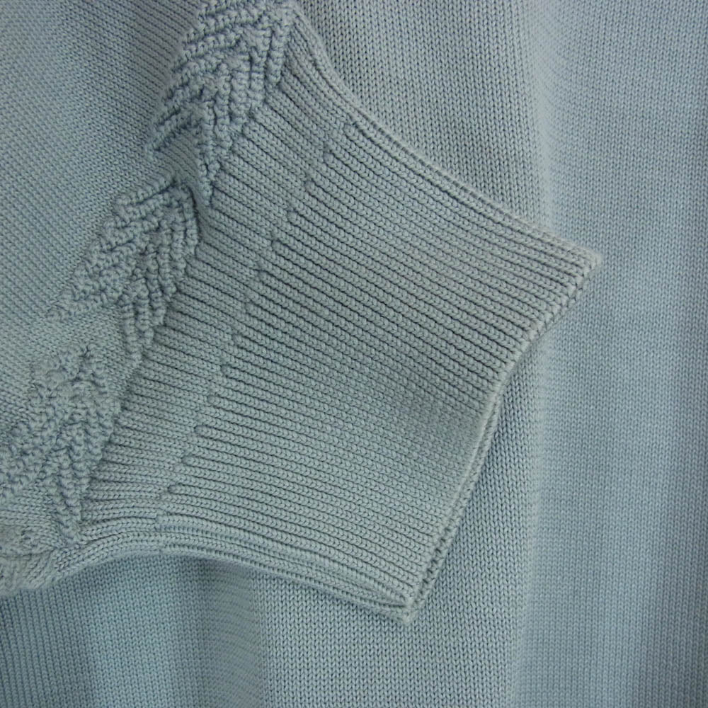 ヤシキ 22SS YSK-22SS-ATC01 VNECK KNIT Vネック ニット セーター ブルー系 2【新古品】【未使用】【中古】