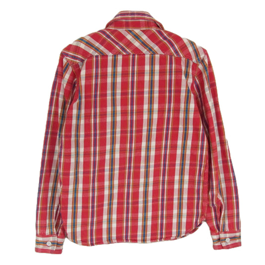 JELADO ジェラード チェック 長袖 ヘビー ネル ワーク シャツ レッド系 S【中古】