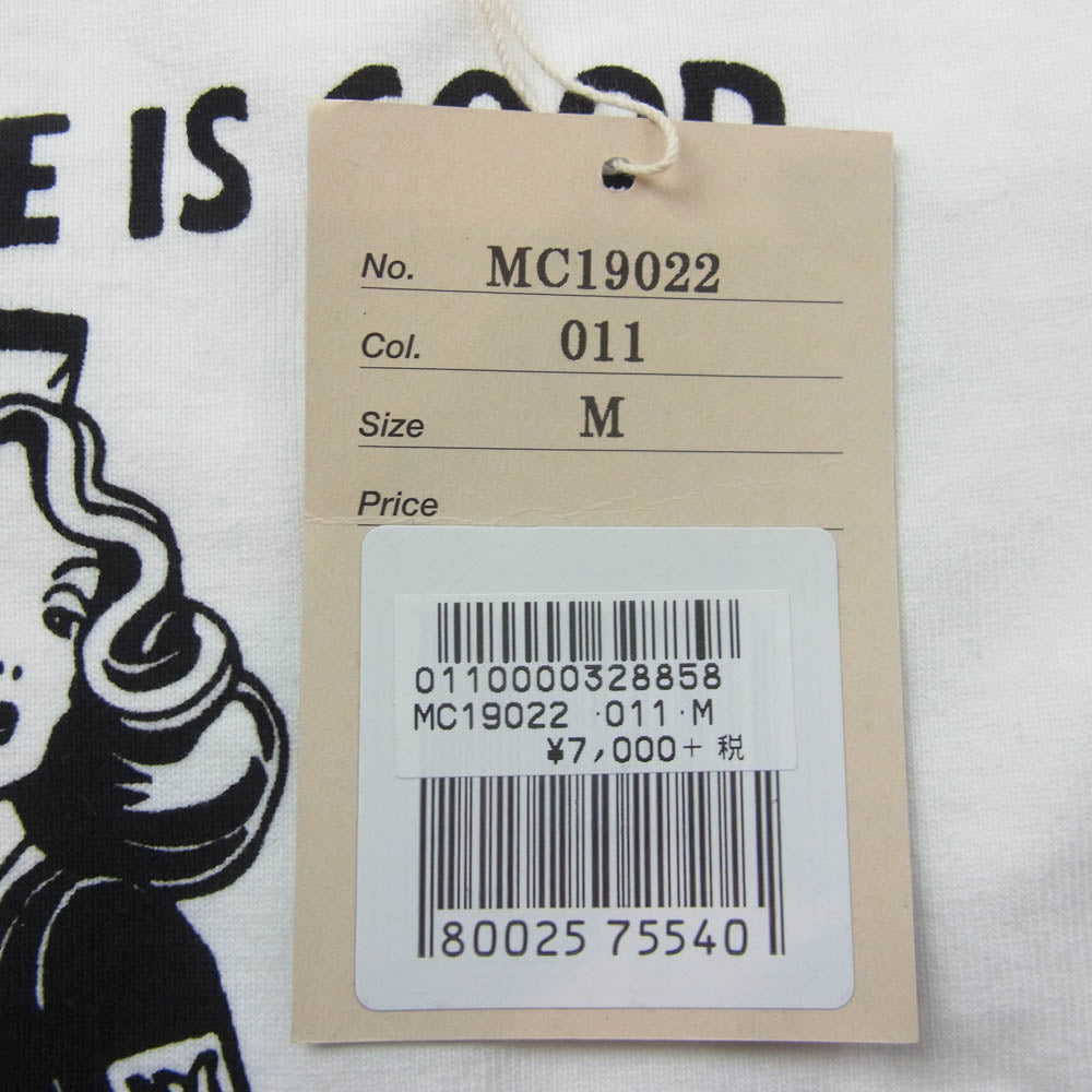 The REAL McCOY'S ザリアルマッコイズ MC19022 LIFE IS GOOD MILITARY TEE ミリタリー Tシャツ 半袖カットソー ホワイト系 38【中古】