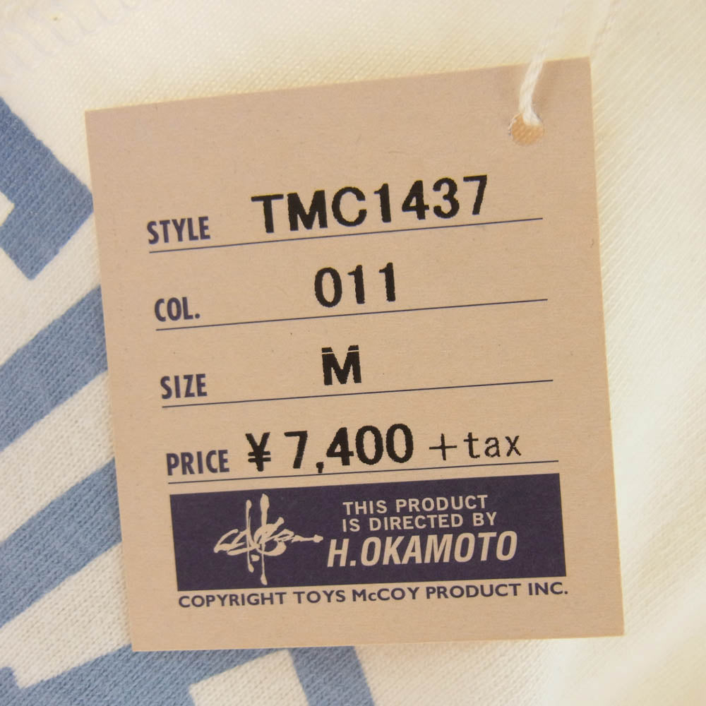 TOY'S McCOY トイズマッコイ 14SS TMC1437 8TH AIR FORCE MILITARY TEE ミリタリー Tシャツ 半袖カットソー オフホワイト系 M【新古品】【未使用】【中古】