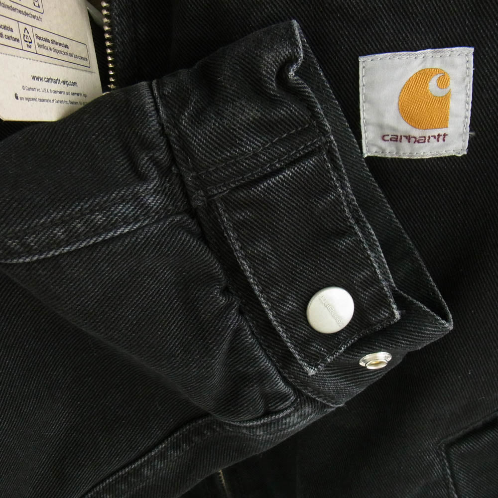 Carhartt カーハート 24AW I033765-24F HERALD JACKET BLACK Wall stone washed ヘラルド ジャケット デニム 裏地ボア ストーンウォッシュ加工 ブラック系 M【極上美品】【中古】