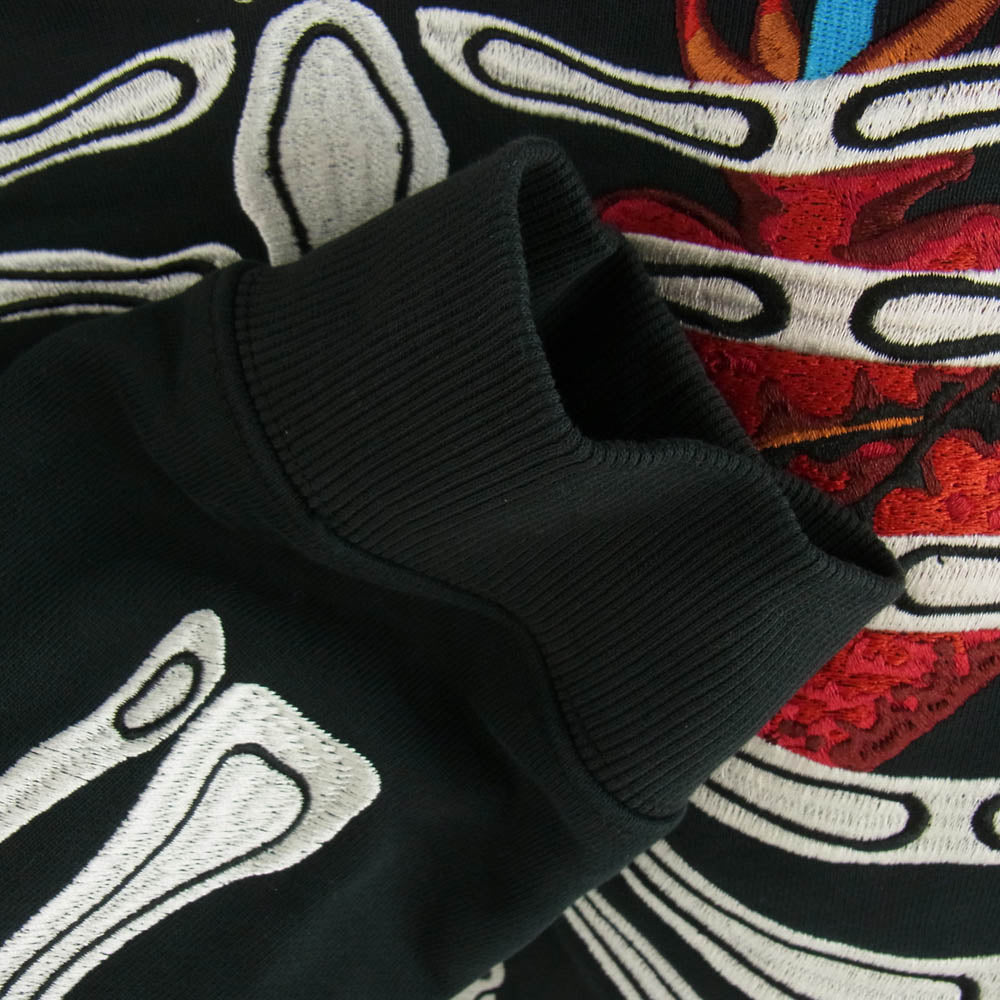 メイヨー 23MYF-PK13 BONES EMBROIDERY HOODIE BLACK ボーン 刺繍 フーディ ブラック チャコール系 L【中古】