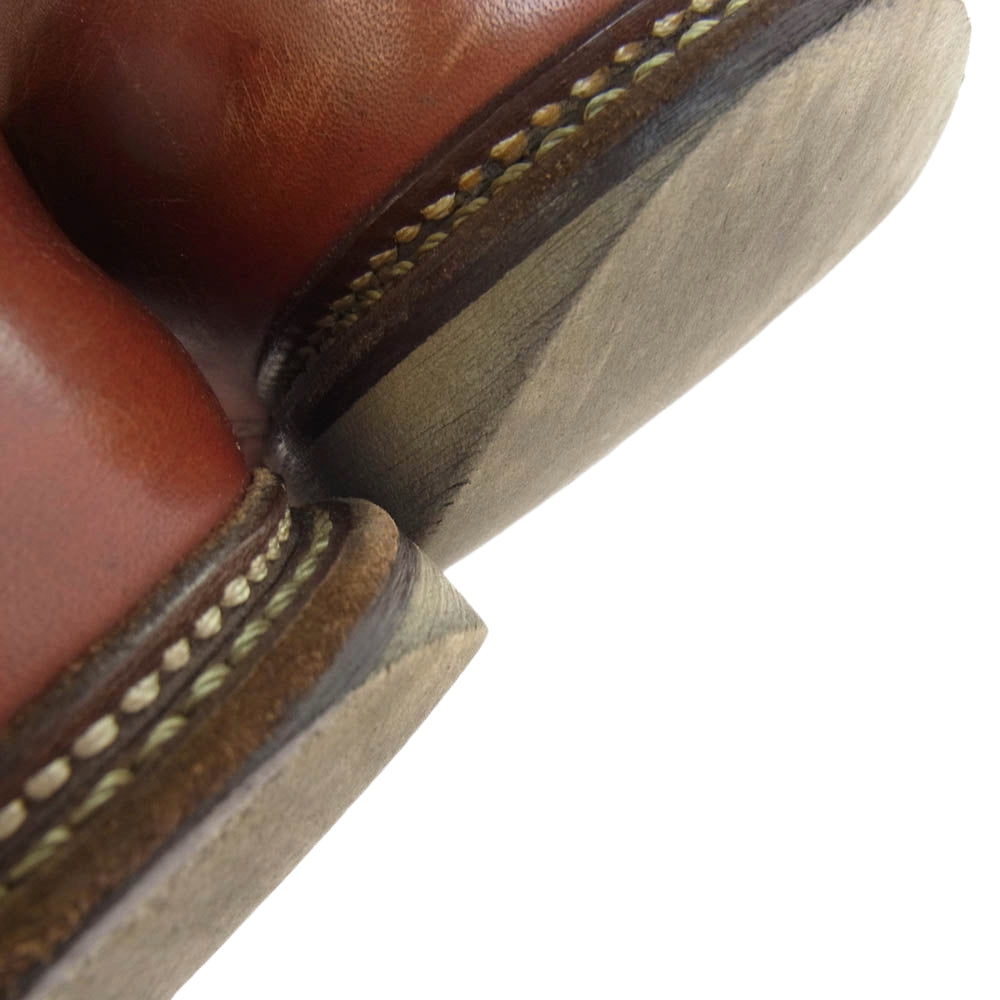 RED WING レッドウィング 8001 WORK OXFORD ROUND TOE オックスフォード 赤茶 オロラセット プレーントゥ ブーツ ブラウン系 24.5cm【中古】