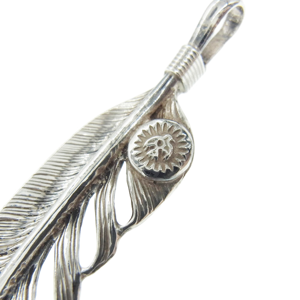 WINGROCK ウィングロック F-2 プレーン SVフェザー ネックレス ペンダント トップ シルバー系【中古】