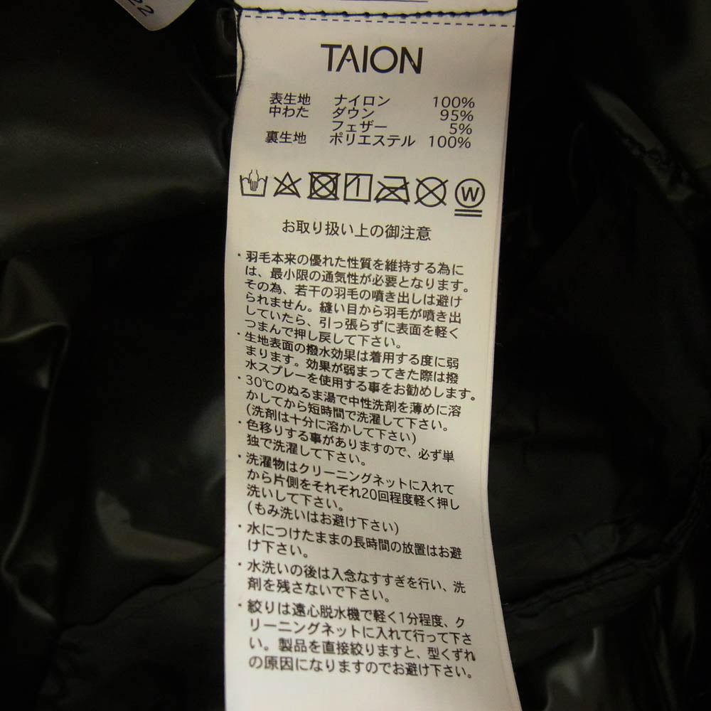 タイオン ダウン ジャケット ベスト ブラック ブラック系 M【美品】【中古】