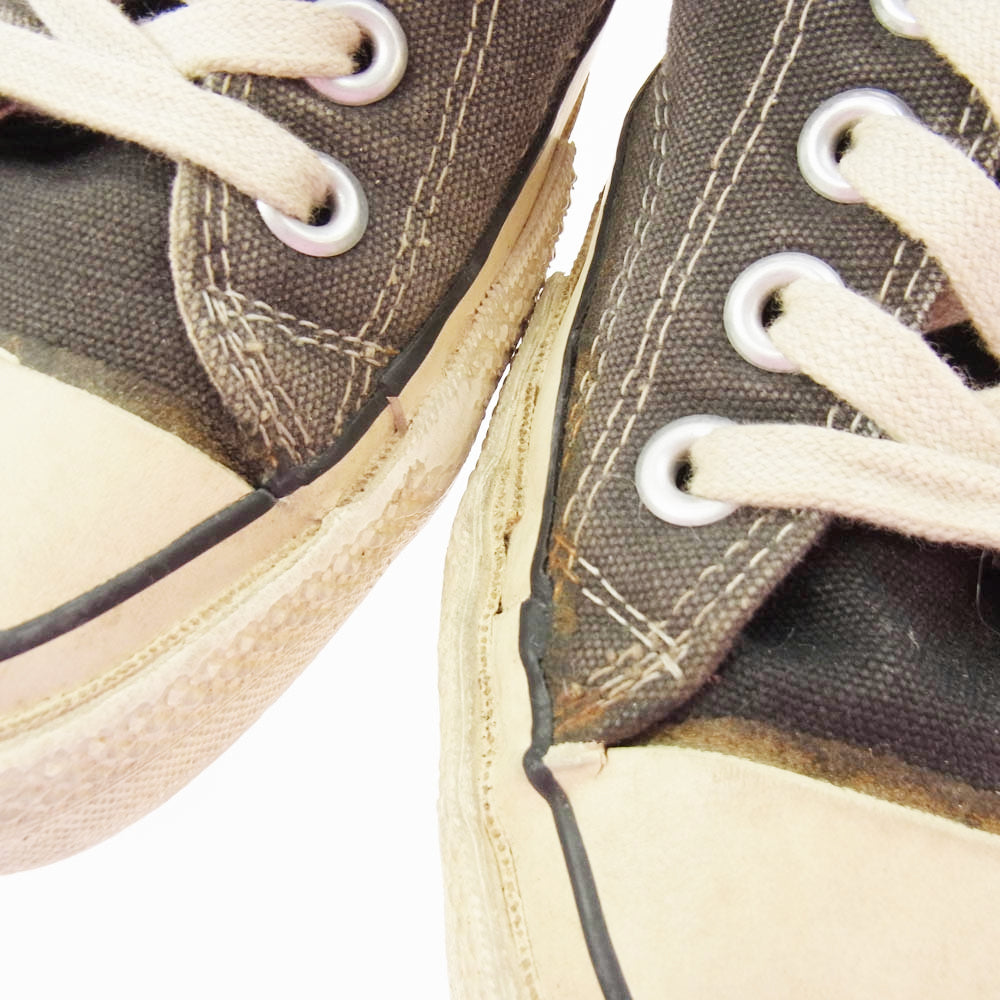 CONVERSE コンバース 【観賞用】70s ALL STAR Chuck Taylor オールスター チャックテイラー ローカット スニーカー MADE IN USA アメリカ製 1つ星 当て布 チャコール系 5【中古】