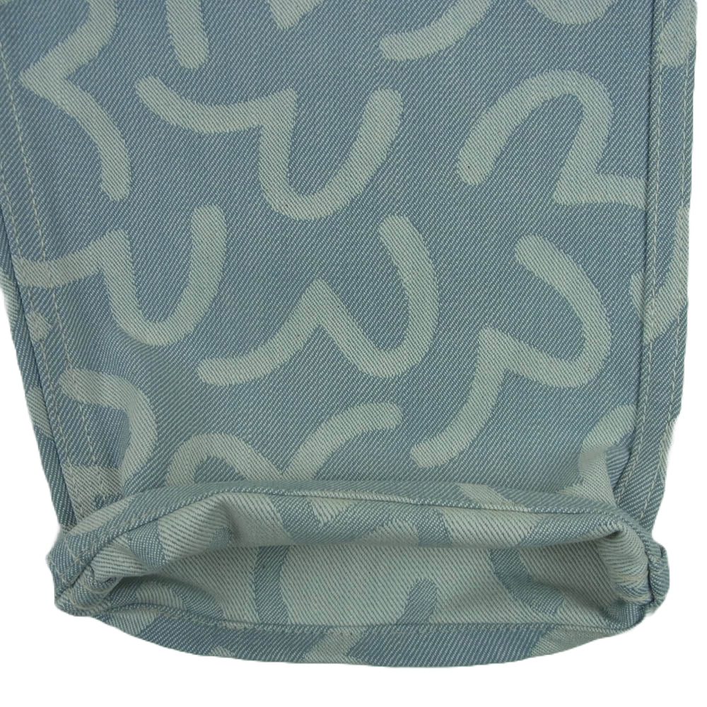 EVISU エヴィス 5500 カモメ総柄 ストレッチ デニム パンツ コットン 日本製 インディゴブルー系 36【中古】