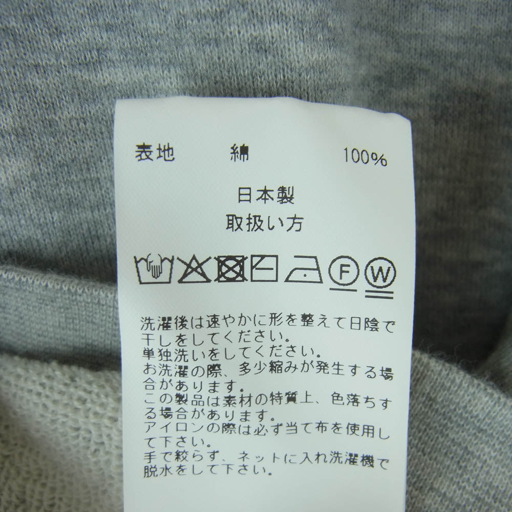 PORTER CLASSIC ポータークラシック PEACE COTTON KATSU VEST ピース コットン スウェット ベスト 日本製 グレー系 3【中古】