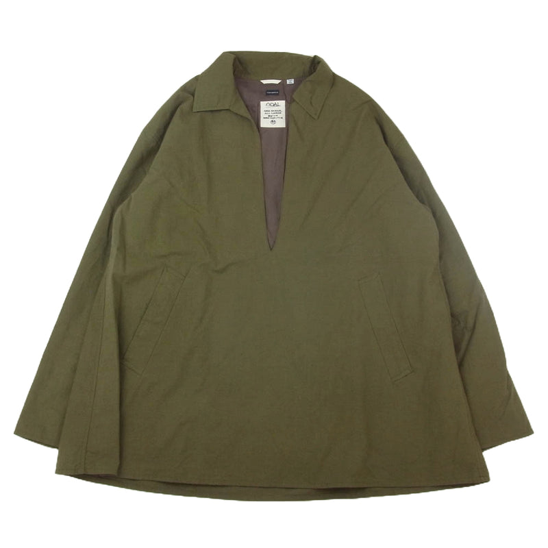 nanamica / Cotton Wool Pullover Shirt/S/コットン/KHK/無地/SUGF363 nanamica ナナミカ 23AW SUGF363 Cotton Wool Pullover Shirt コットン