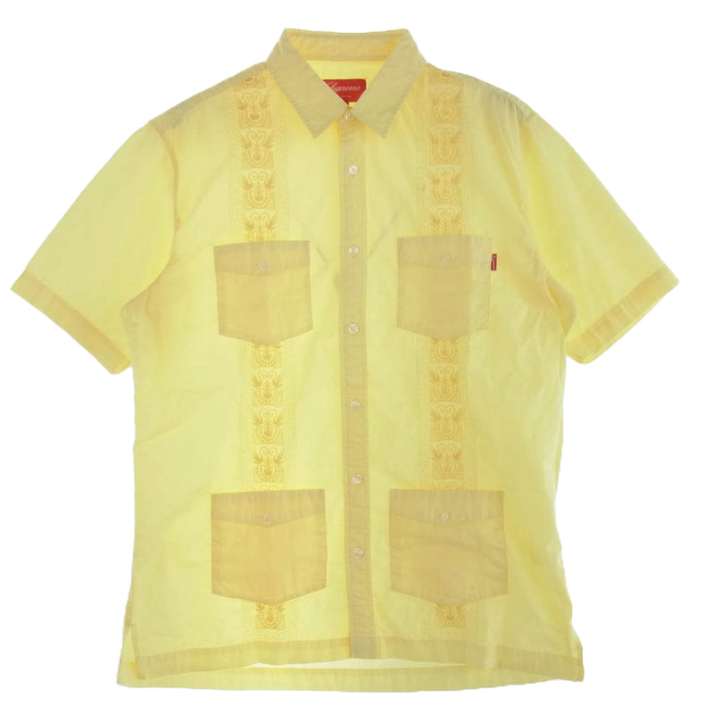 Supreme シュプリーム S/S cuba shirt キューバ シャツ 半袖 イエロー