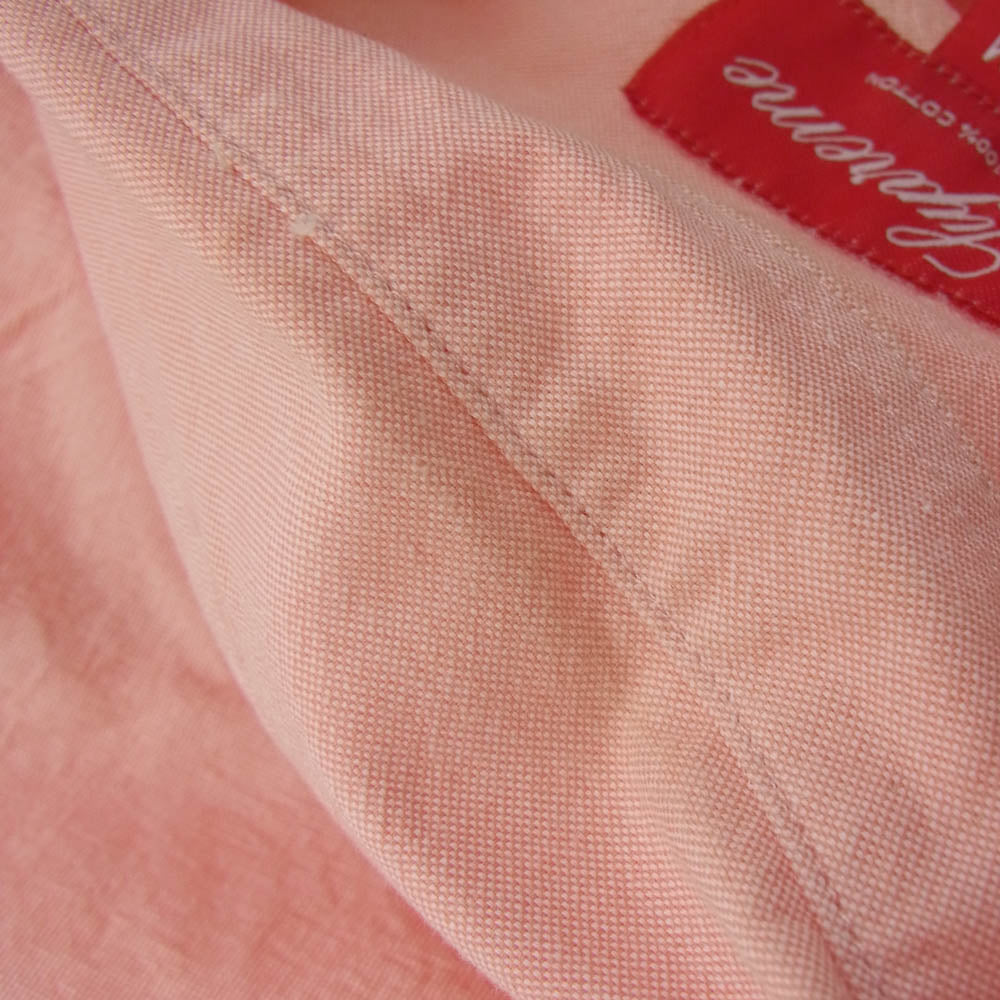 Supreme シュプリーム BD S/S Oxford Shirt ボタンダウン オックスフォード 半袖 シャツ オレンジ系 M サーモンピンク系 M【中古】