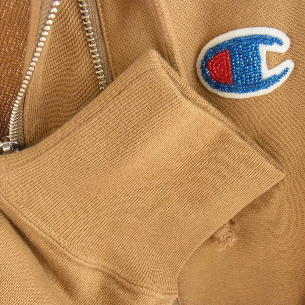 UNDERCOVER アンダーカバー UC1E4811 × Champion チャンピオン REVERSE WEAVE リバースウィーブ ジップアップ フーディ パーカー ライトブラウン系 M【新古品】【未使用】【中古】
