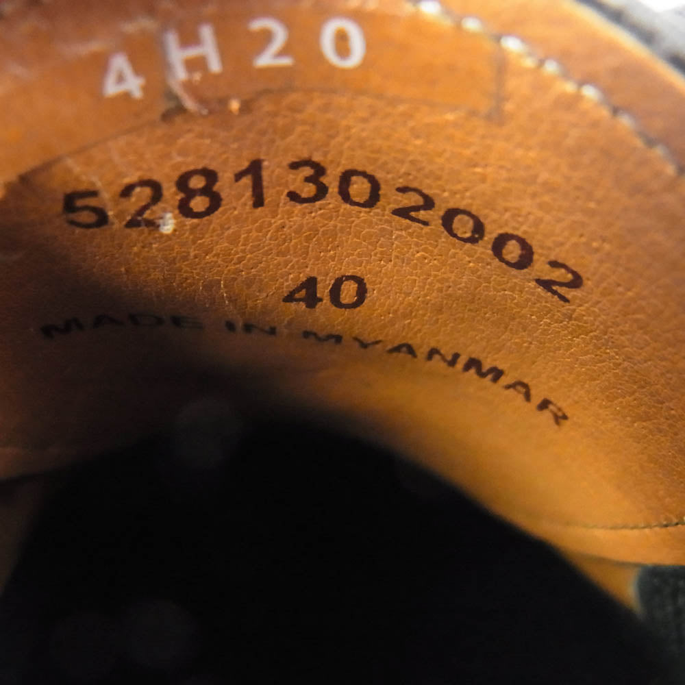 アンラインバイアルフレッドバニスター ストレートチップ レザー シューズ 革靴 ブラック系 40【中古】