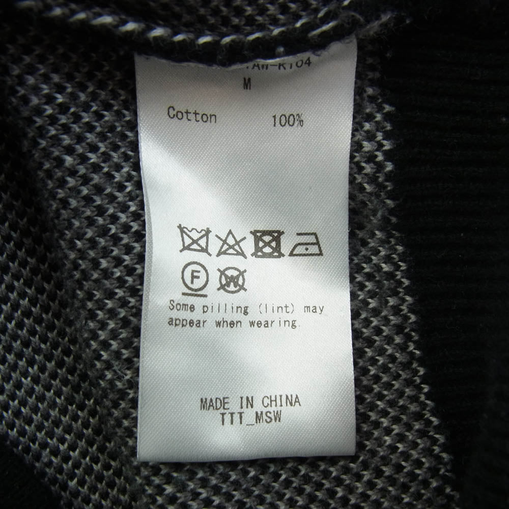 ティー TTT-2021AW-KT04 Panther Knit Vest パンサー ニット ベスト ブラック系 M【中古】