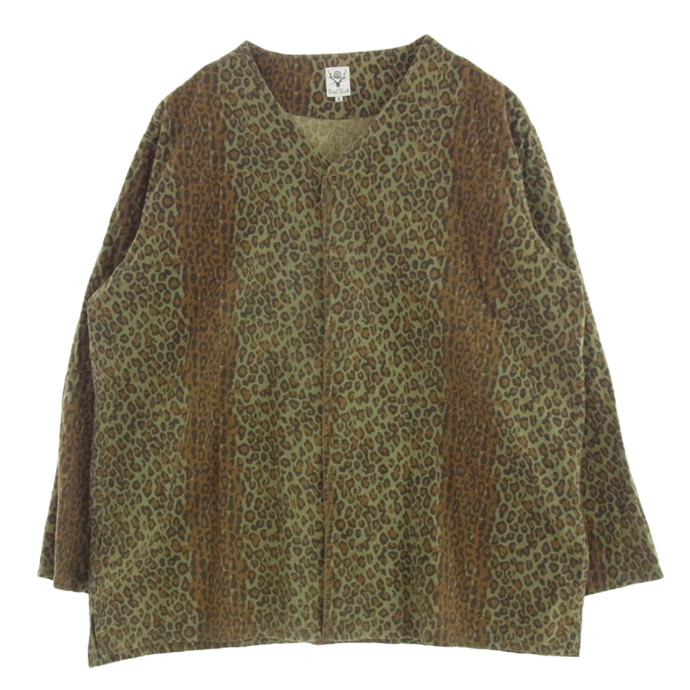 South2 West8 サウスツーウェストエイト V Neck Army Shirt Printed
