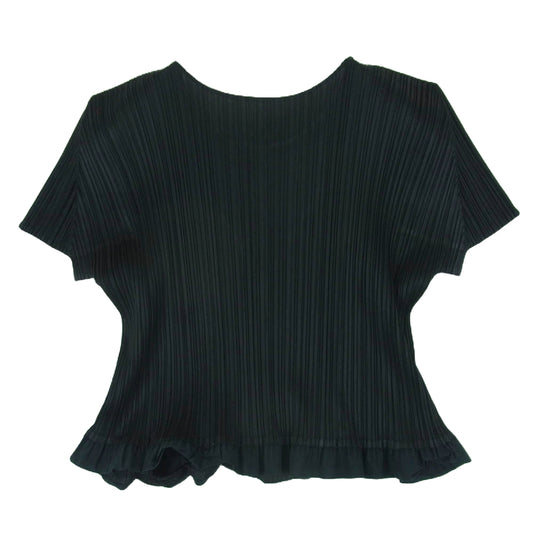 PLEATS PLEASE プリーツプリーズ イッセイミヤケ PP63-JK611 プリーツ加工 ショートスリーブ フリル カットソー 半袖 ブラック系 3【中古】
