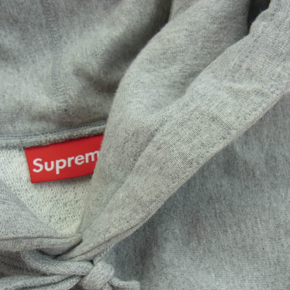 Supreme シュプリーム 15SS Classic Logo Hooded Sweatshirt クラシック ロゴ スウェット グレー系 L【中古】
