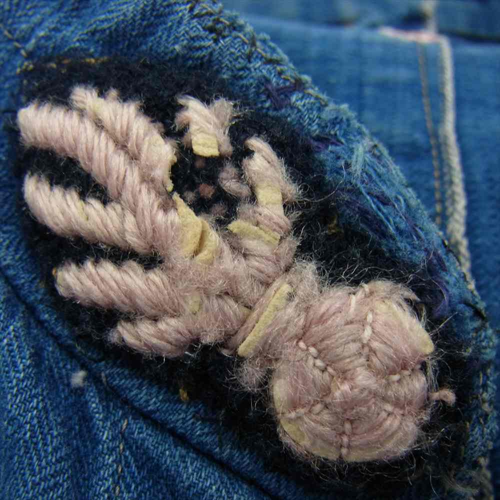 ヴィンテージ 1900s~ French fireman jacket フレンチ ファイヤーマン ジャケット インディゴブルー系 表記サイズ無し【中古】