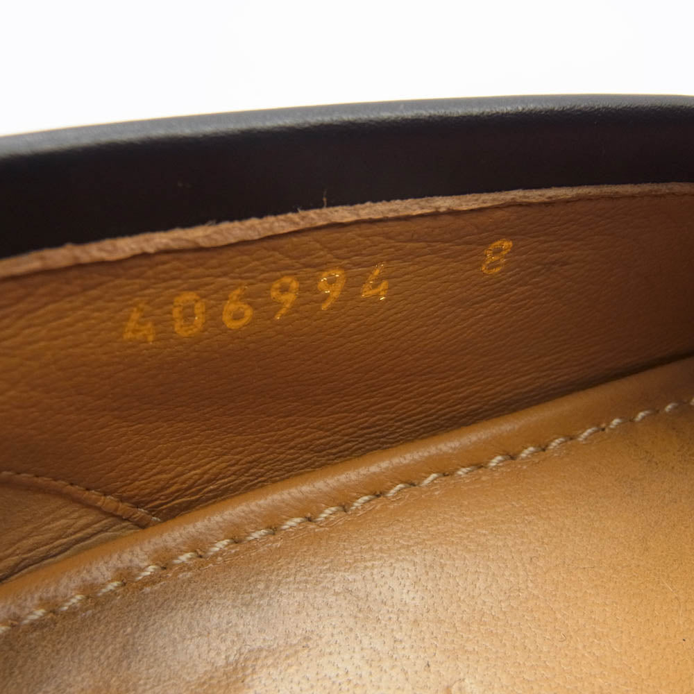 GUCCI グッチ 406994 ホースビット ローファー ビジネス シューズ ブラック系 8【中古】