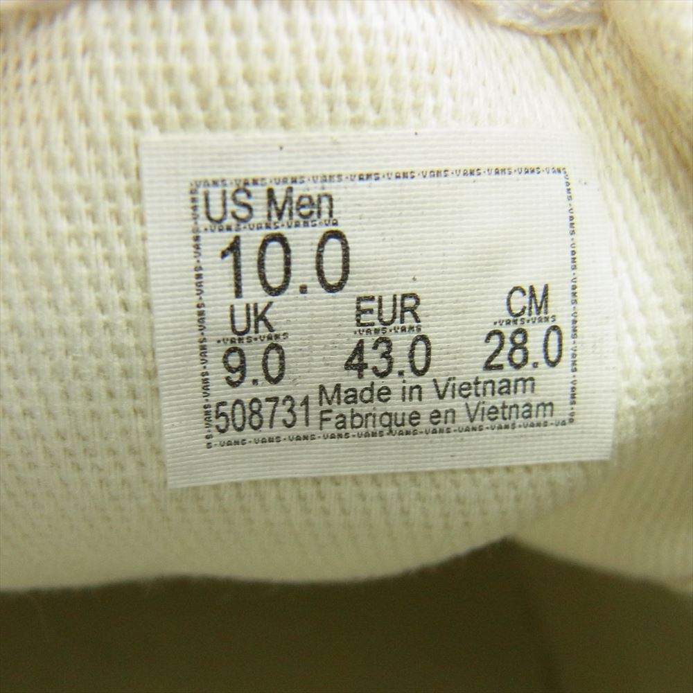 VANS バンズ 508731 ERA Style 95 ANAHEIM FACTORY COLLECTION アナハイム ファクトリー コレクション スカル パイレーツ チェック スニーカー オフホワイト系 ブラック系 28cm【美品】【中古】