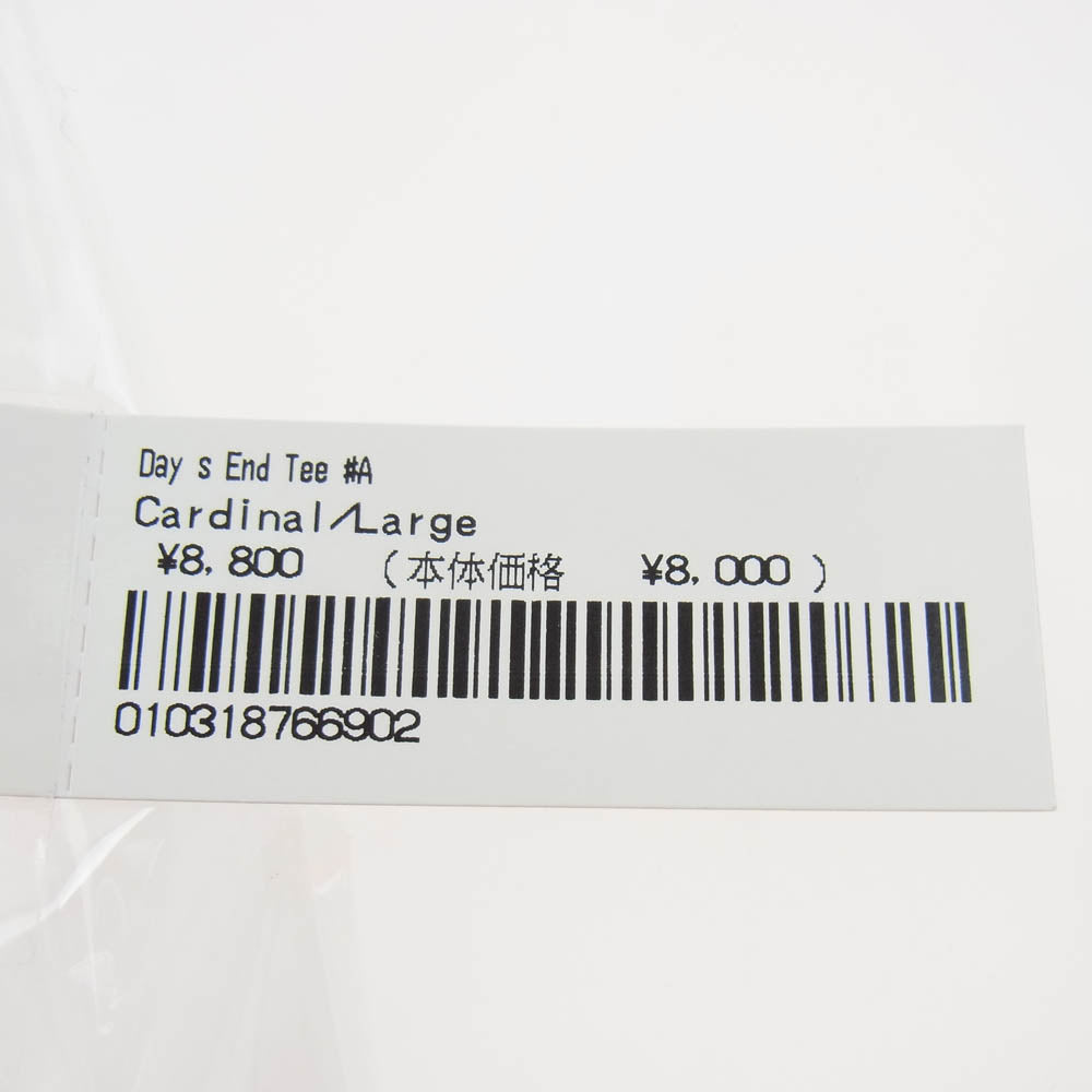 Supreme シュプリーム 24AW Day's End Tee フロントプリント Tシャツ 半袖カットソー ワインレッド系 L【極上美品】【中古】