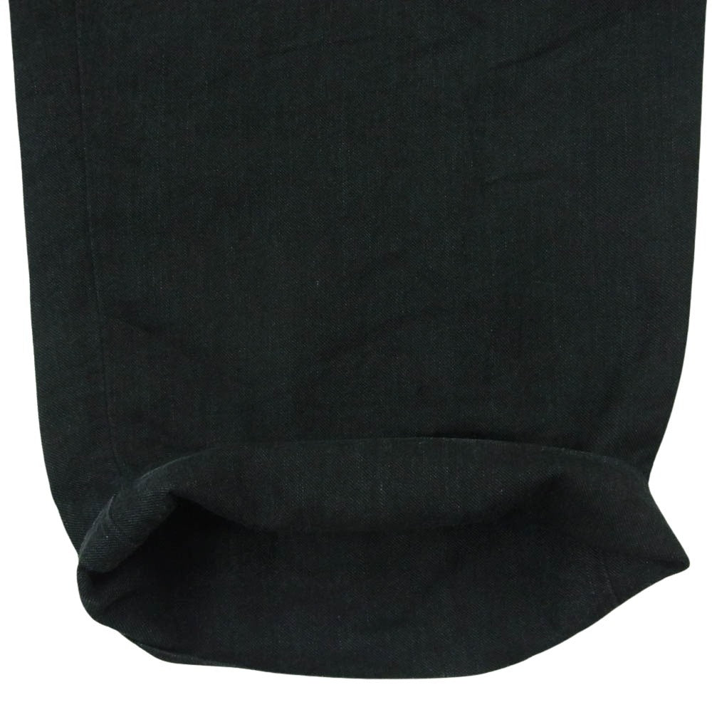 COMOLI コモリ M01-03008 ラミー リネン 麻 バックストラップ パンツ ダークグレー系 黒に近いダークグレー系 3【中古】