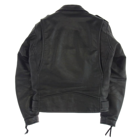 KADOYA カドヤ ダブル ライダース ジャケット レザー 牛革 Sサイズ ライナー付き ブラック系 S【中古】
