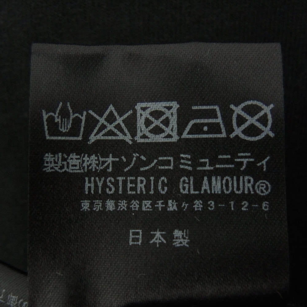 HYSTERIC GLAMOUR ヒステリックグラマー 22SS 01221CO02 HYSTERIC GIRL ヒスガールプリント 半袖 ワンピース ブラック系 FREE【新古品】【未使用】【中古】