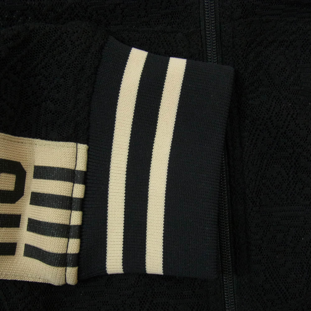 HYSTERIC GLAMOUR ヒステリックグラマー 23SS 01231AB03 STACKING LOGO ロゴライン ジャガード ジップ パーカー ブラック系 FREE【新古品】【未使用】【中古】