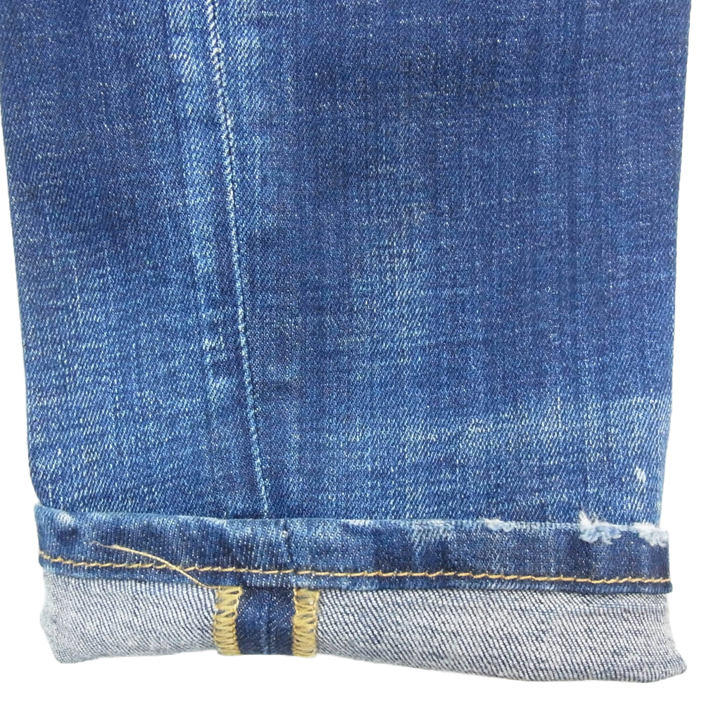 DSQUARED2 ディースクエアード S71LB0917 S30342 SEXY TWIST JEAN リペア ペイント加工 ストレッチ ツイスト デニムパンツ ボタンフライ インディゴブルー系 44【中古】