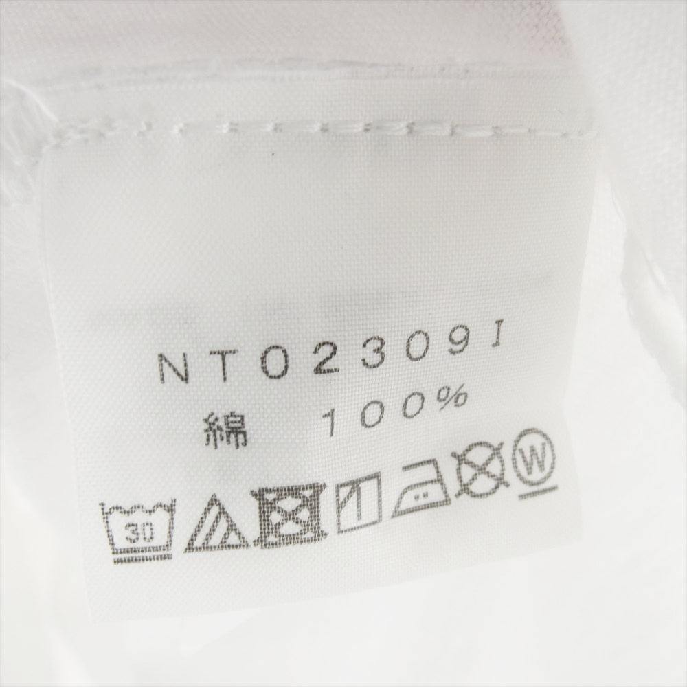 Supreme シュプリーム 23SS NT02309I × THE NORTH FACE ノースフェイス Printed Pocket Tee プリンティド ポケット ロゴ プリント 半袖 Tシャツ カットソー ホワイト系 M【中古】