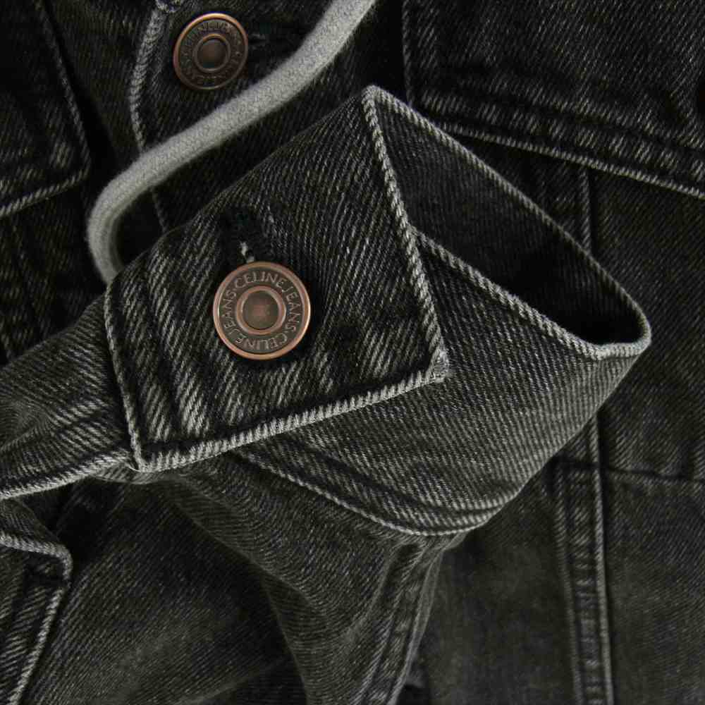 CELINE セリーヌ 2Q47294F フード付き フード ドッキング デニム ジャケット グレー系 M【中古】