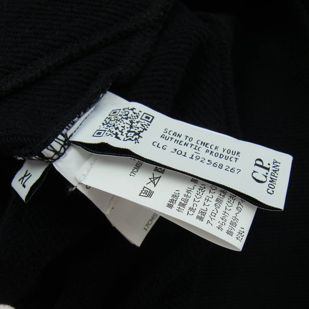 C.P.Company シーピーカンパニー 17CMSS141A 005086W Diagonal Raised Fleece Explorer Zipped Hooded Sweatshirt ゴーグル付き フルジップ パーカー ブラック系 XL【美品】【中古】
