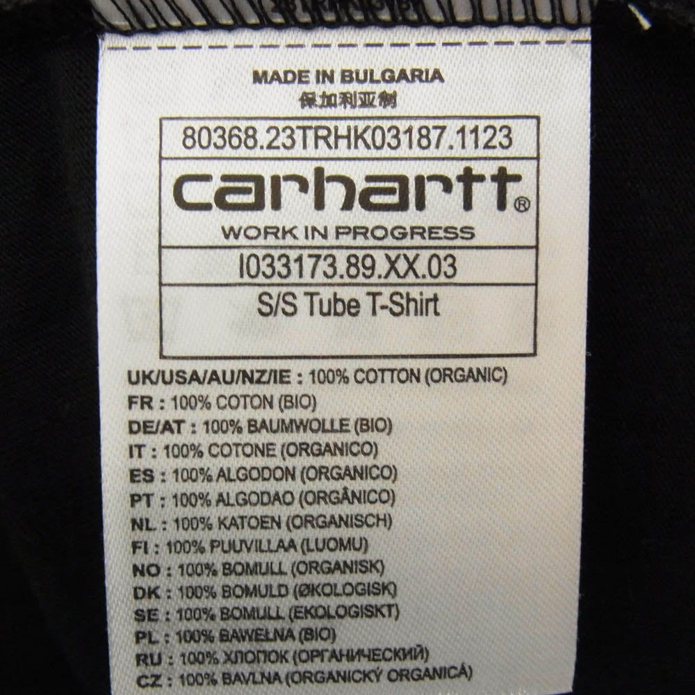 Carhartt カーハート I033173.89.XX.03 WIP Tube Graphic T-Shirt black グラフィック 半袖 Tシャツ カットソー ブラック系 XL【中古】
