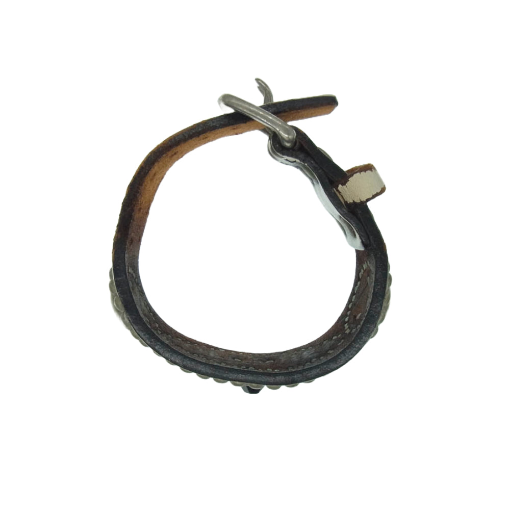 WOLF'S HEAD ウルフズヘッド レザー スタッズ ブレスレット オフホワイト系【中古】