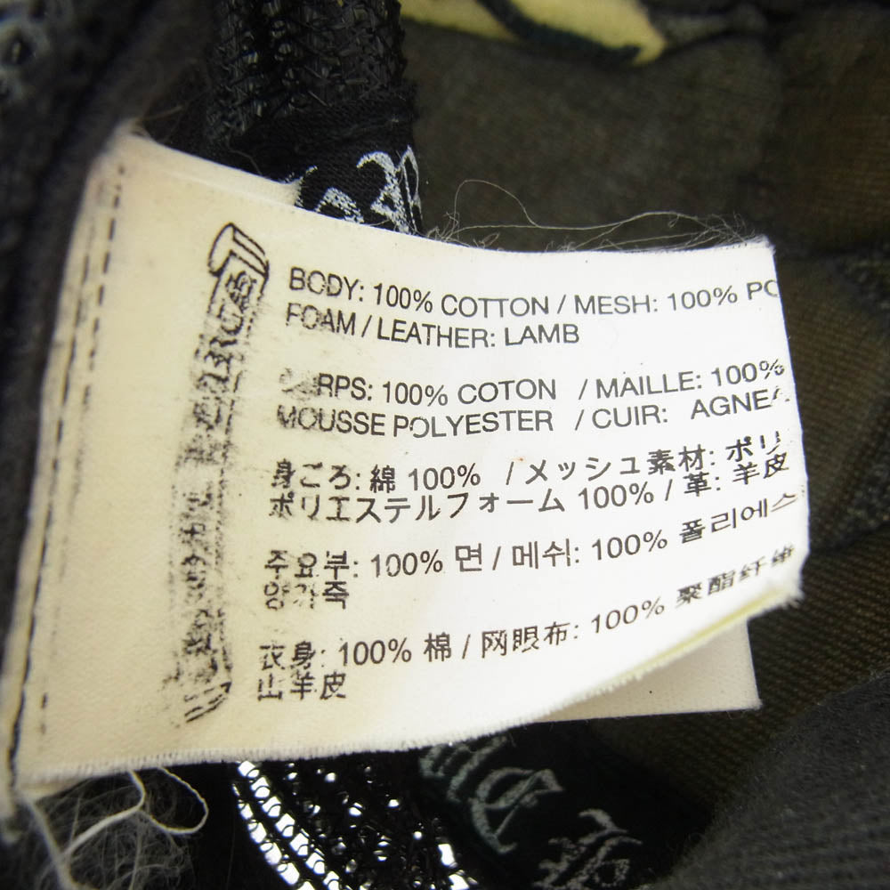 CHROME HEARTS クロムハーツ(原本無) TRUCKER CAP 3 STARS 3 スター パッチ トラッカー メッシュ キャップ ブラック系【中古】