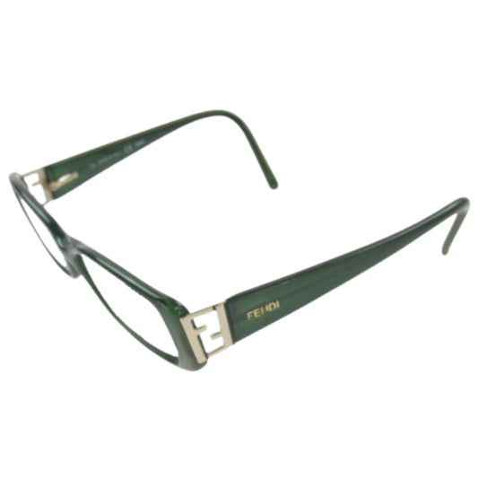 FENDI フェンディ F975 イタリア製 眼鏡 メガネ アイウェア フレーム:グリーン系 52□14【中古】