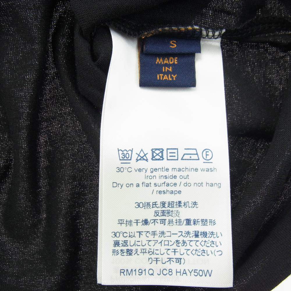 LOUIS VUITTON ルイ・ヴィトン 19SS サークル LV 刺繍 ロゴ 半袖 Tシャツ ブラック S ブラック系 S【新古品】【未使用】【中古】