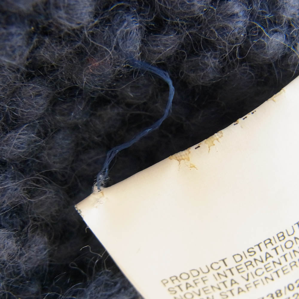 MAISON MARTIN MARGIELA メゾンマルタンマルジェラ 09AW 31 HA272 1ライン 四つタグ ここのえタグ 再構築 アシンメトリー モヘヤ ニット ベスト ネイビー系 M【中古】