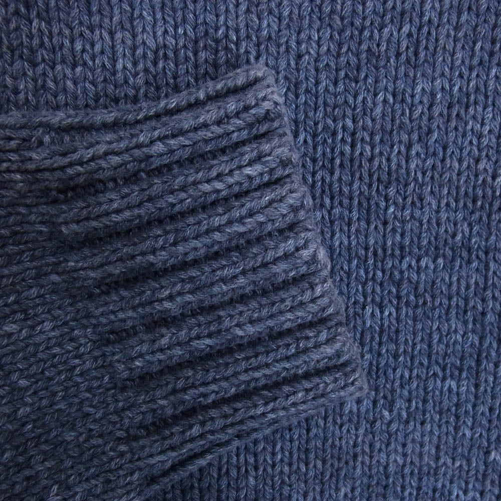 TENDERLOIN テンダーロイン 19AW MOCK NECK COTTON KNIT モックネック コットン ニット ネイビー系 S【中古】