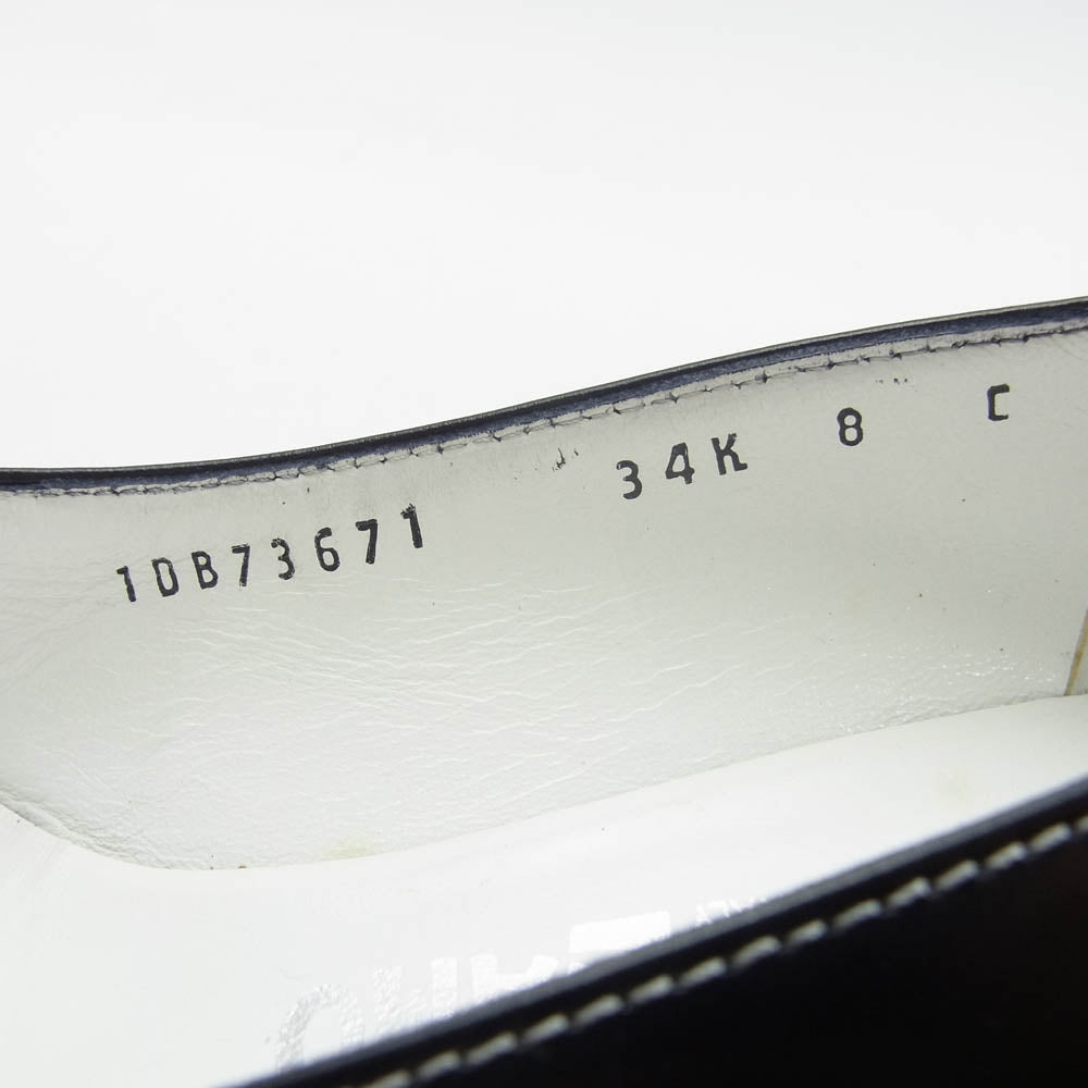 Salvatore Ferragamo サルヴァトーレフェラガモ ガンチーニ パンプス サンダル ブラック ブラック系 8【中古】