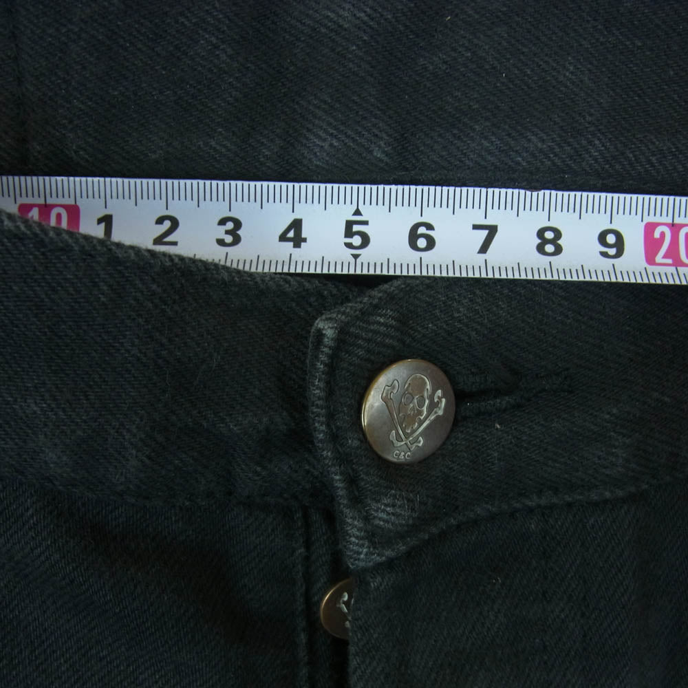 Celt&Cobra ケルト&コブラ J10 ボタンフライ ストレート ブラック デニム パンツ 日本製 ブラック系 W28 L32【中古】