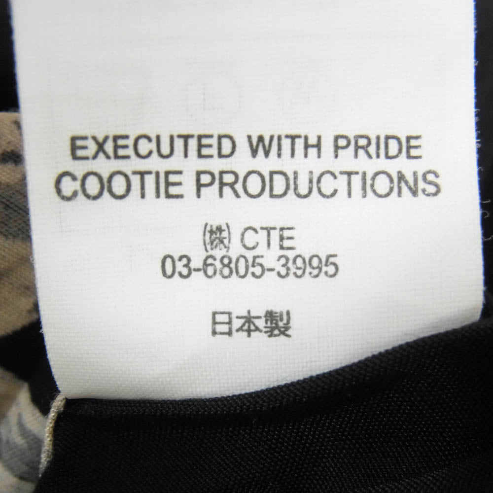 COOTIE クーティー 23SS CTE-23S411 Rayon Open Collar S/S Shirt チェーンパターン オープンカラー レーヨン 半袖 シャツ ブラック系 M【中古】