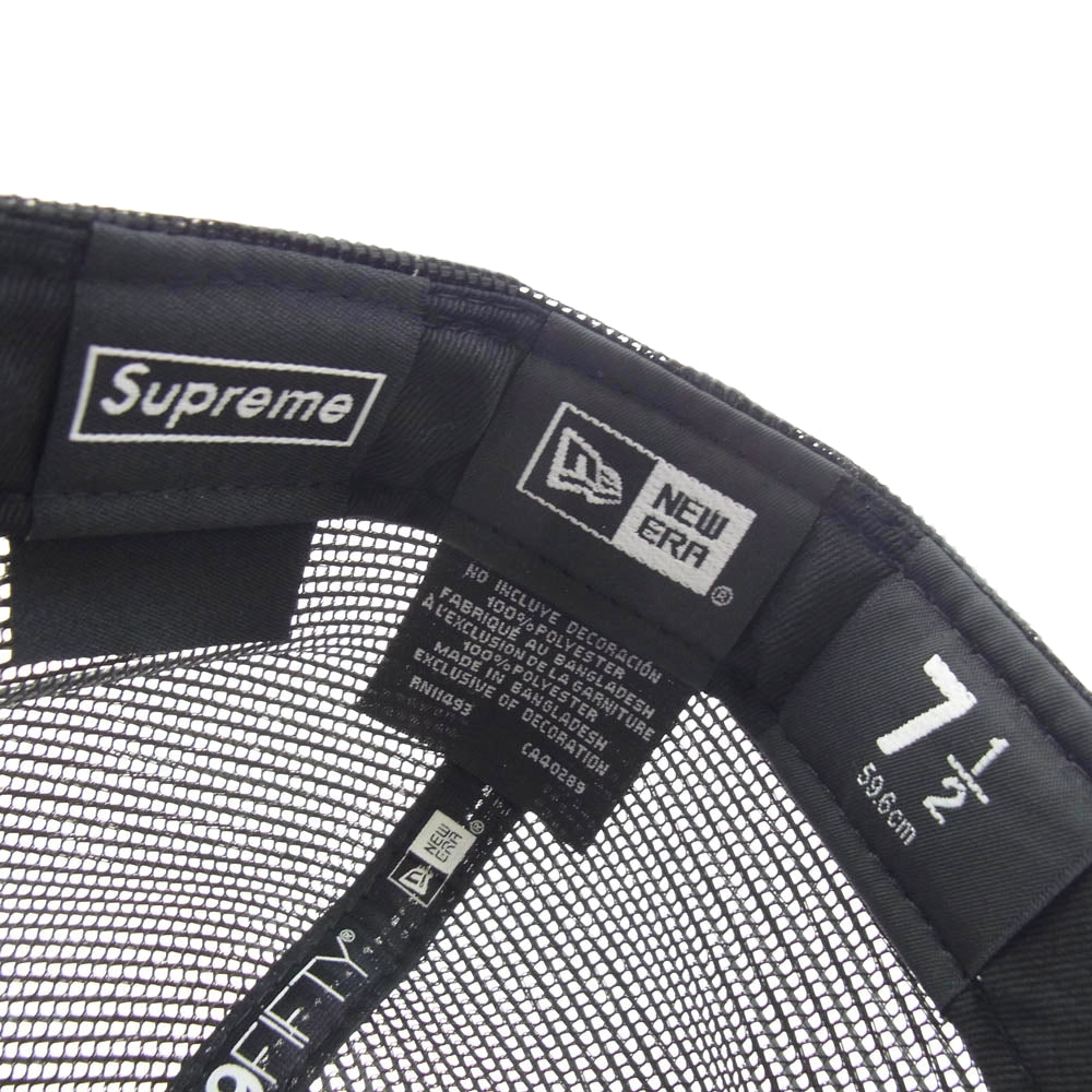 Supreme シュプリーム 24SS BOX LOGO MESH NEW ERA ニューエラ ボックスロゴ メッシュ キャップ ブラック系 59.6cm【極上美品】【中古】